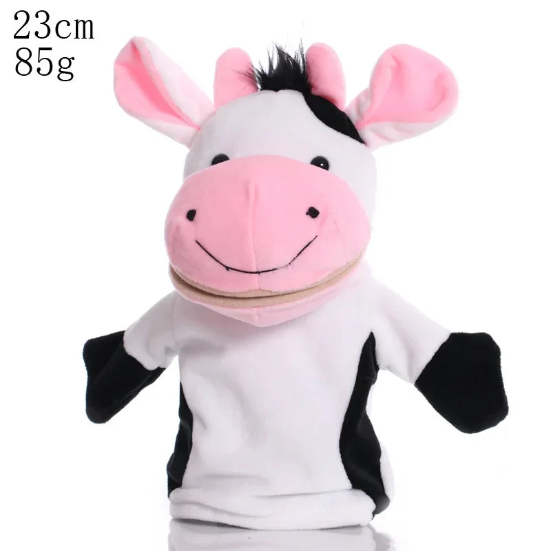 Animal Hand Puppet Baby Educational Cartoon Plush Toy Pretend Telling Story Soft Doll Stuffed Plushies Fidget Kid Birthday Gifts