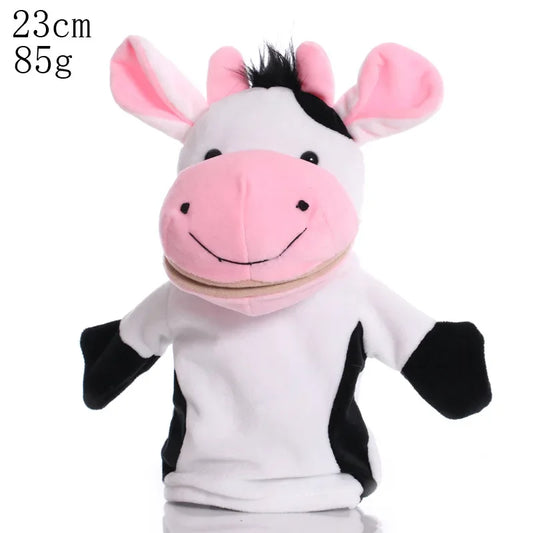 Animal Hand Puppet Baby Educational Cartoon Plush Toy Pretend Telling Story Soft Doll Stuffed Plushies Fidget Kid Birthday Gifts