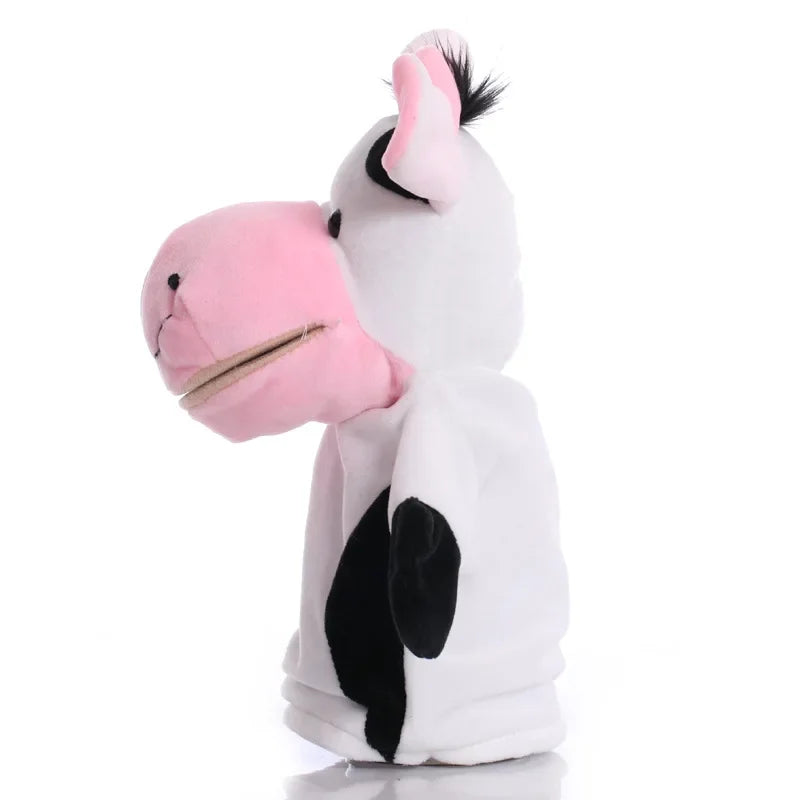 Animal Hand Puppet Baby Educational Cartoon Plush Toy Pretend Telling Story Soft Doll Stuffed Plushies Fidget Kid Birthday Gifts