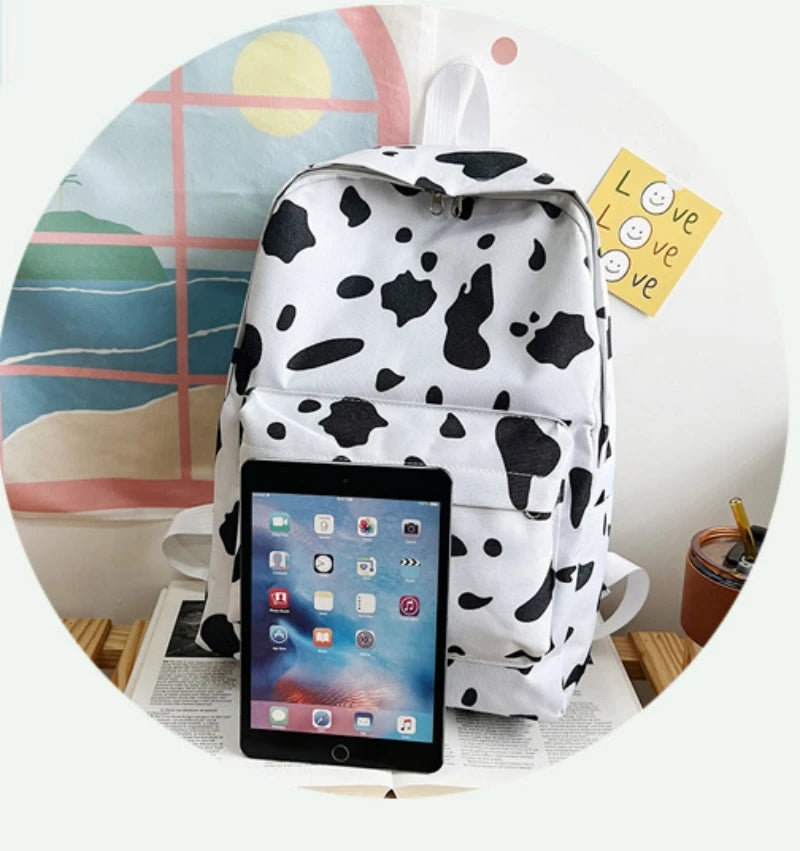 Personalized Harajuku Style Cow Backpack